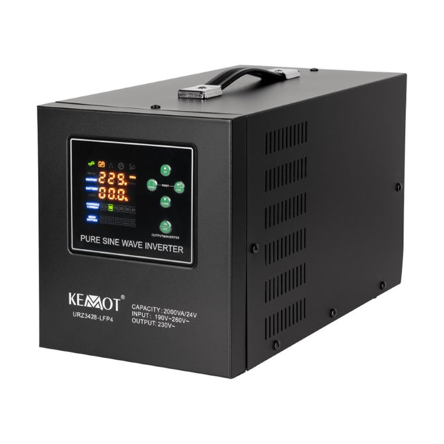 Zdroj záložní KEMOT PROsinus-2000/24-LFP4 24V 230V 2000VA 1400W Black URZ3428-LFP4