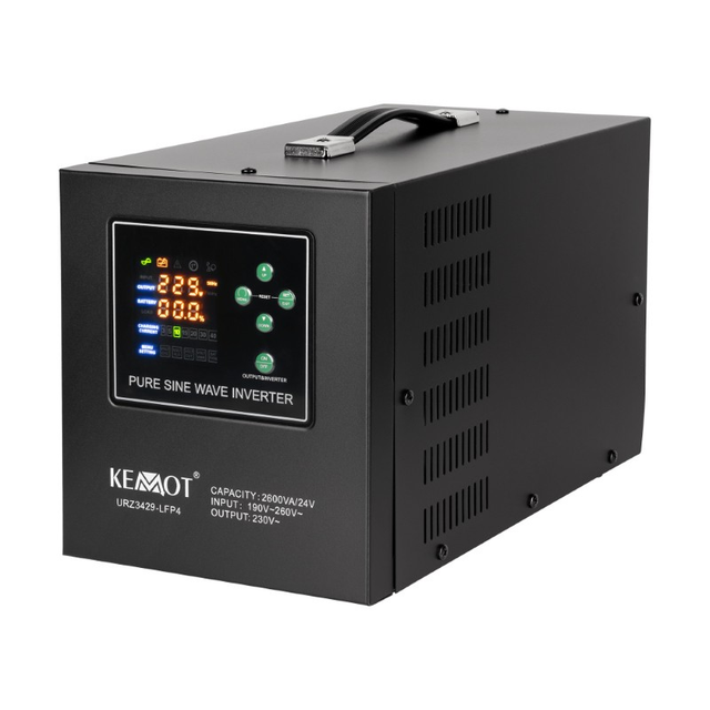 Zdroj záložní KEMOT PROsinus-2600/24-LFP4 24V 230V 2600VA 1800W Black URZ3429-LFP4