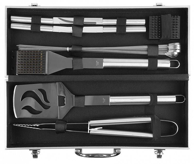 Sada nářadí gril DeLuxe, na opékání a grilování, 14 dílná