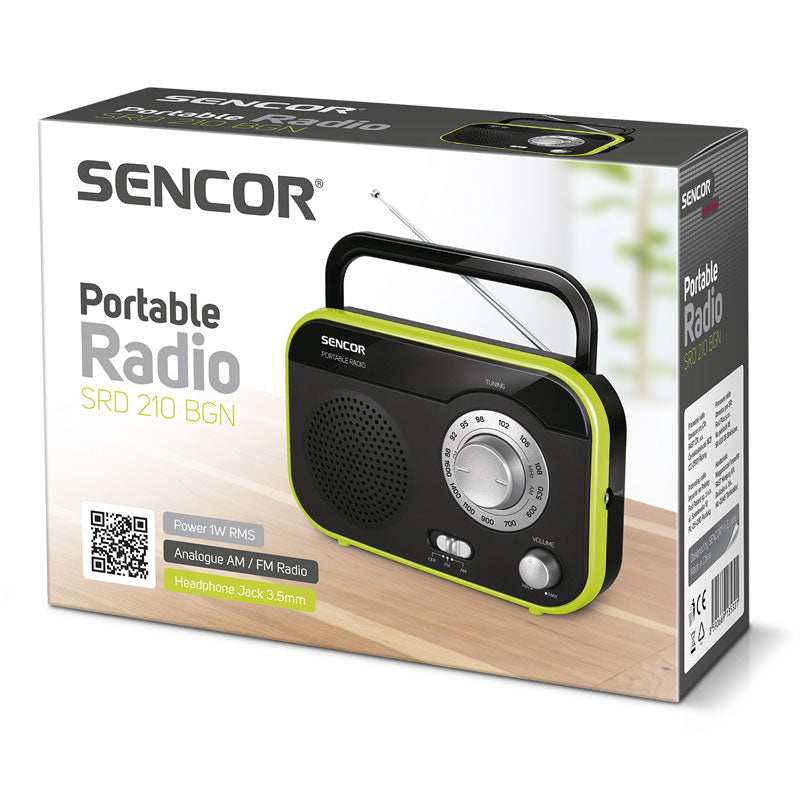 Rádio SENCOR SRD 210 BGN Black/Green