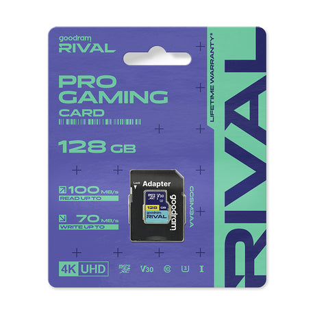 Paměťová karta GOODRAM Rival microSD 128GB V30 UHS-III s adaptérem