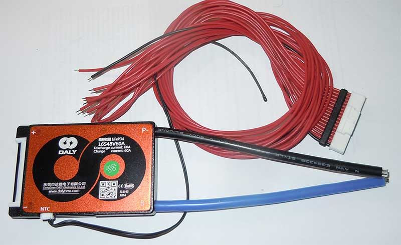 BMS DALY 16S48V60A pro články LiFePO4 48V/60A, 3-16S