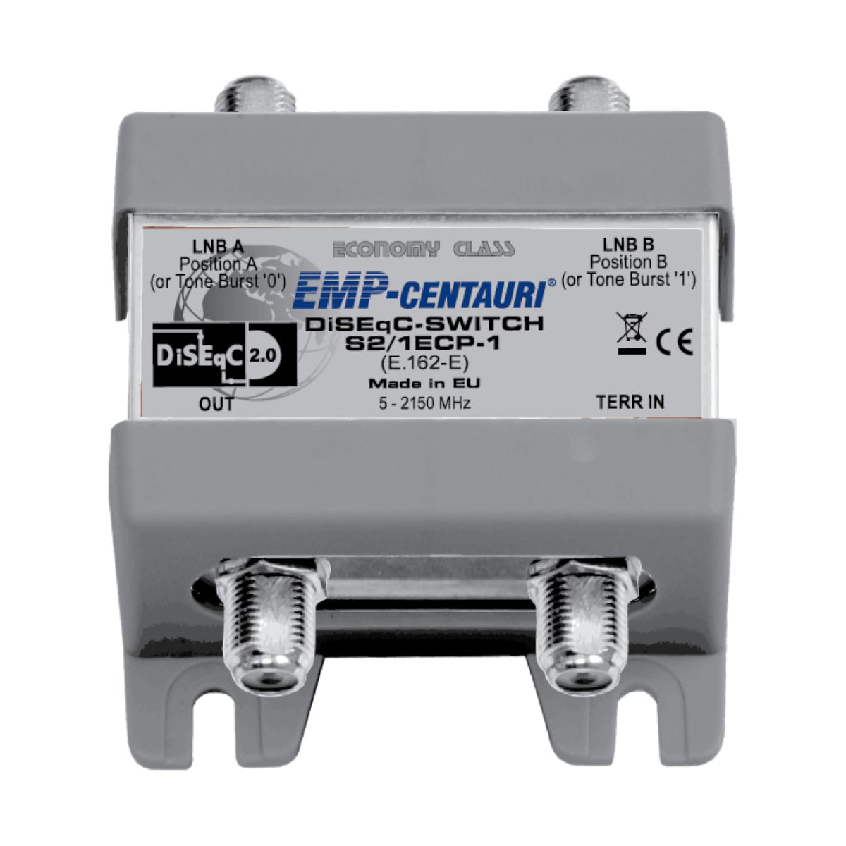 Satelitní relé DiSEqC EMP S2/1ECP-1, 2x SAT, 1x Terr, 1 výstup